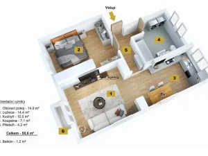 Prodej bytu 2+1, Mníšek pod Brdy, 5. května, 60 m2