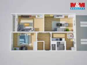 Prodej bytu 3+1, Teplice - Trnovany, Antala Staška, 81 m2