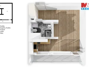 Prodej bytu 1+1, Kladno, Čs. armády, 35 m2