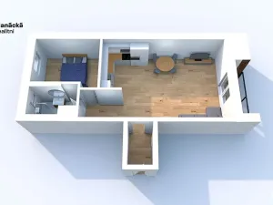 Pronájem bytu 2+kk, Olomouc, Hálkova, 62 m2