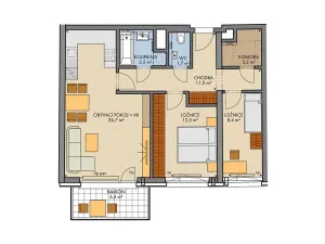 Prodej bytu 3+kk, Praha, Bartůňkova, 72 m2