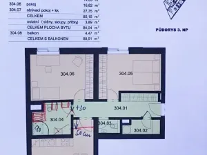 Pronájem bytu 3+kk, Praha - Krč, V jehličí, 84 m2