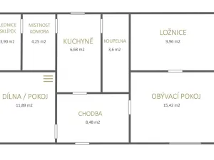 Prodej chalupy, Lubenec, 64 m2