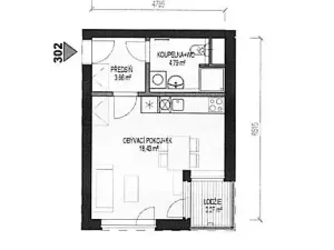 Pronájem bytu 1+kk, Praha - Uhříněves, Oty Bubeníčka, 31 m2
