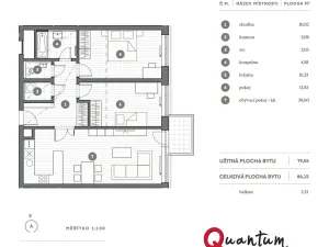 Prodej bytu 3+kk, Praha - Vysočany, Střídavá, 86 m2