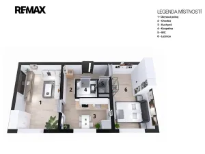 Prodej bytu 2+1, Pardubice, Benešovo náměstí, 52 m2