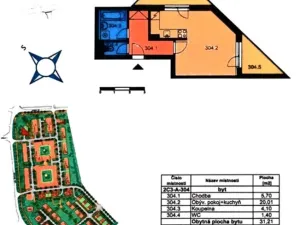 Pronájem bytu 1+kk, Praha - Zbraslav, Karla Černého, 31 m2