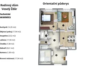 Prodej rodinného domu, Veselý Žďár, 114 m2