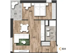 Prodej bytu 2+kk, Praha - Černý Most, Arnošta Valenty, 51 m2
