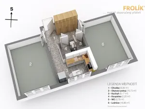 Pronájem bytu 2+1, Praha - Krč, Antala Staška, 52 m2