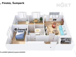 Prodej bytu 3+1, Šumperk, Finská, 64 m2