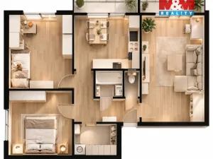 Prodej bytu 3+1, Pohořelice, nám. Svobody, 72 m2