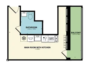 Pronájem bytu 1+kk, Praha - Michle, Batelovská, 18 m2