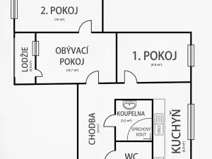 Pronájem bytu 3+1, Kadaň, Chomutovská, 70 m2