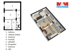 Pronájem bytu 2+1, Hostinné, Horská, 54 m2