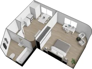 Pronájem bytu 1+1, Brno - Černá Pole, Krkoškova, 35 m2