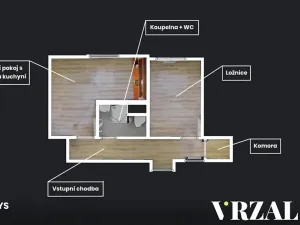 Pronájem bytu 2+kk, Plzeň, Francouzská třída, 33 m2