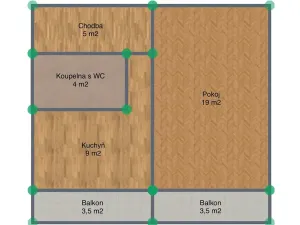 Pronájem bytu 1+1, Blansko, Bezručova, 37 m2