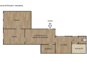 Pronájem bytu 3+kk, Brno - Staré Brno, Pekařská, 75 m2