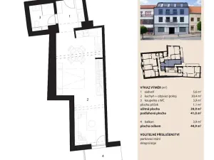 Prodej bytu 1+kk, Bystřice nad Pernštejnem, Masarykovo náměstí, 41 m2