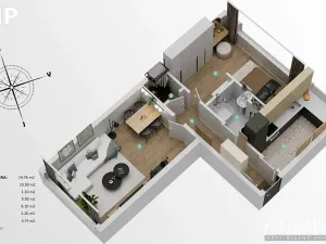 Pronájem bytu 2+kk, Hradec Králové, Gagarinova, 41 m2