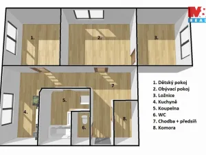 Prodej bytu 3+1, Písek - Budějovické Předměstí, třída Přátelství, 65 m2
