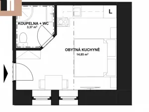 Prodej bytu 1+kk, Horní Lhota, 18 m2