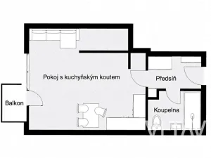 Pronájem bytu 1+kk, Praha - Troja, Hnězdenská, 39 m2