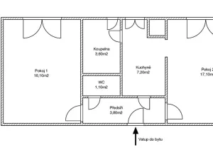 Prodej bytu 2+1, Rosice, Husova čtvrť, 56 m2