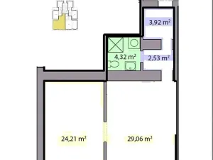 Pronájem bytu 2+kk, Brno, Vlhká, 64 m2