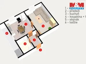 Pronájem bytu 1+1, Havlíčkův Brod, Horní, 43 m2