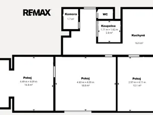 Prodej bytu 3+1, Ústí nad Orlicí, Třebovská, 70 m2