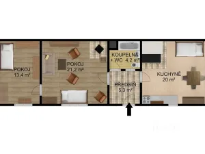 Prodej rodinného domu, Dobev, 64 m2