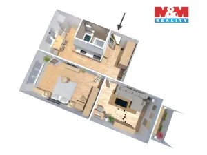 Prodej bytu 2+1, Chomutov, Skalková, 61 m2