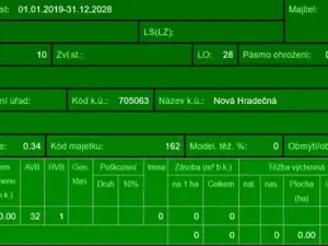Prodej podílu lesa, Nová Hradečná, 2498 m2