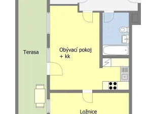 Pronájem bytu 2+kk, Praha - Štěrboholy, Kryšpínova, 63 m2
