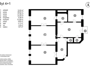 Prodej bytu 4+1, Praha - Nové Město, Masarykovo nábřeží, 133 m2