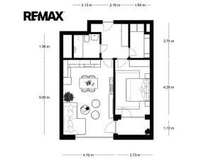 Pronájem bytu 2+kk, Praha - Kamýk, Zimova, 58 m2