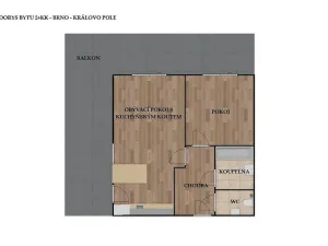 Pronájem bytu 2+kk, Brno - Královo Pole, Kollárova, 85 m2