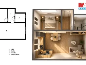 Prodej bytu 2+kk, Kožušany-Tážaly - Tážaly, 53 m2