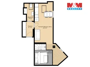 Pronájem atypického bytu, Hoštice, 60 m2