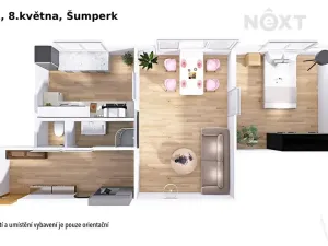 Prodej bytu 2+1, Šumperk, 8. května, 52 m2