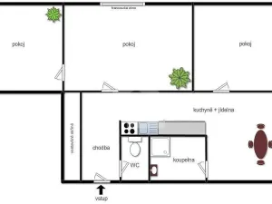 Pronájem bytu 3+1, České Budějovice - České Budějovice 2, Branišovská, 65 m2