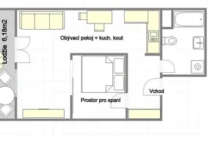 Pronájem bytu 2+kk, Praha - Michle, Pod Bohdalcem I, 50 m2