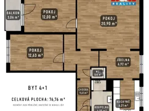 Prodej bytu 3+1, Ostrava - Zábřeh, V Zálomu, 76 m2