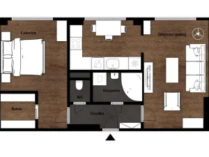 Pronájem bytu 2+1, Kralupy nad Vltavou - Lobeček, Masarykova, 52 m2