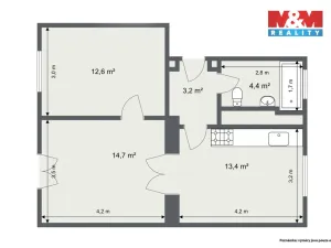 Prodej bytu 2+1, Horní Slavkov, Zahradní, 47 m2