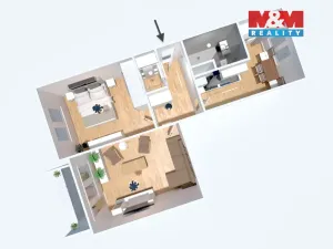 Prodej bytu 2+1, Ústí nad Labem - Neštěmice, Sibiřská, 63 m2