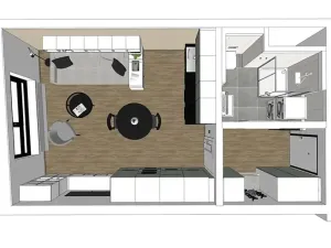 Pronájem bytu 1+kk, Praha, Milánská, 35 m2