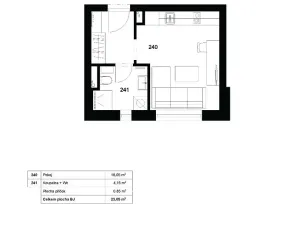Pronájem bytu 1+kk, Hodonín, Žižkova, 23 m2